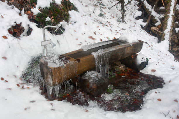 istock Frozen water on fresh water drinking supply 2071371219