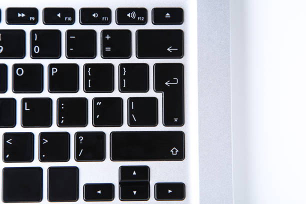 Background of black laptop keyboard