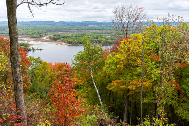istock above mississippi river and woodlands from great river bluffs 2071482949