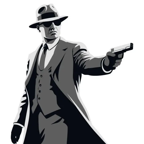 Vector illustration of Gunman