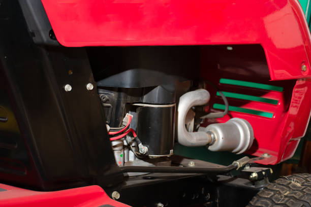 istock Revving Up: Tractor Engines Tackling Grass Maintenance with Finesse 2071528503