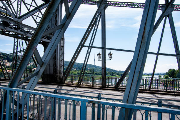 istock Beautiful Loschwitz Bridge over the Elbe River. Dresden, Germany. 2071541977