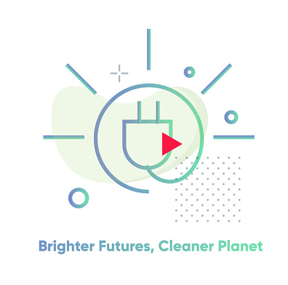 Sun to Plug renewable energy- Brighter Future Cleaner Planet - Illustration as EPS 10 File