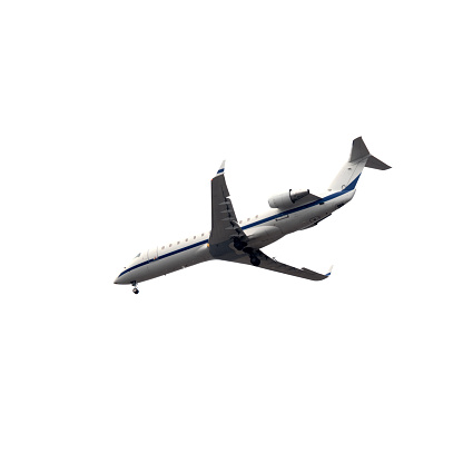 Airplane, Cut Out, White Background, Commercial Airplane, Flying