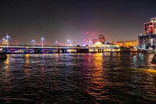 Thames Crossing London Eye Pedestrian Bridge