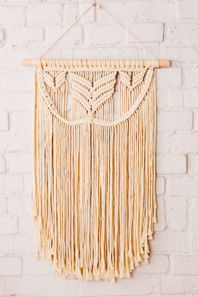 istock Closeup of a macrama hanging on a wall 2071779888