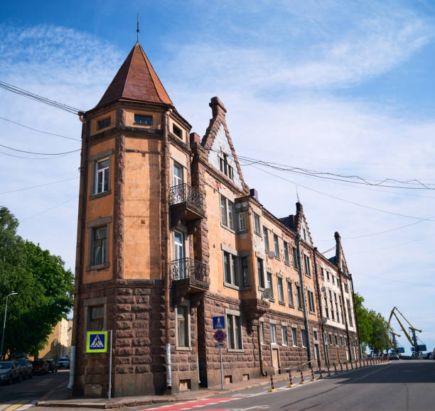 istock Old beauty unusual acute-angled corner residential building 2071800071