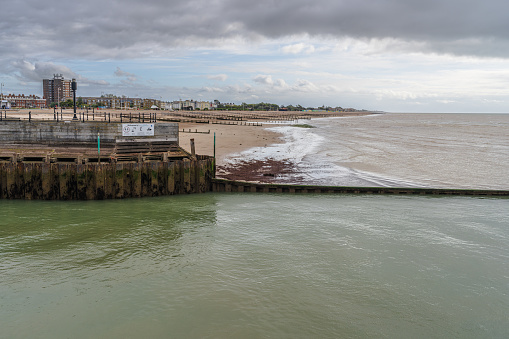 Littlehampton, West Sussex, England, UK - October 04, 2022: The pier and beach