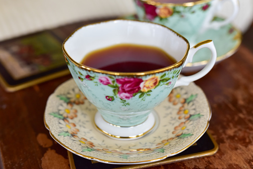 English colorful floral tea cup