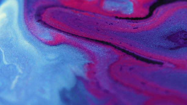 istock Paint spill glitter ink flow pink blue fluid wave 2071936510