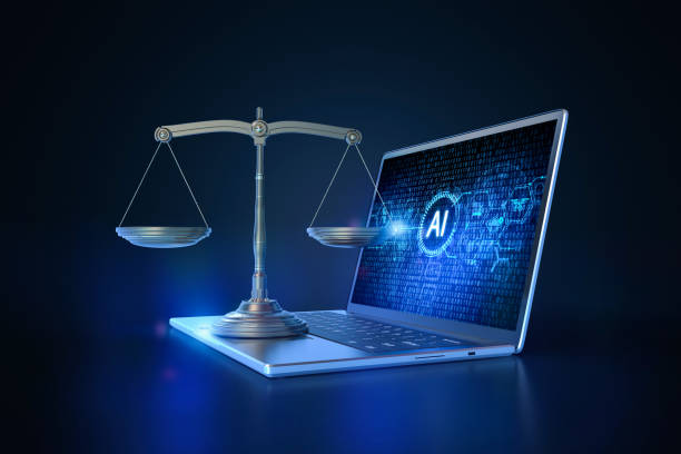 istock Cyber law or internet law concept with law scale and artificial intelligence 2071953846