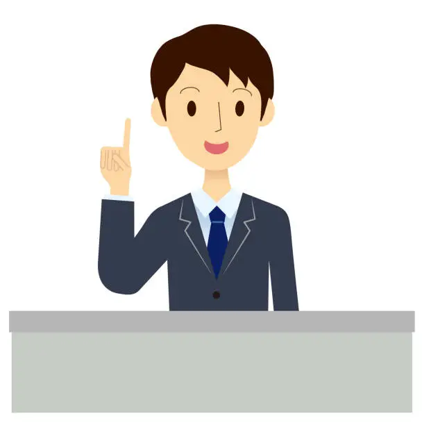 Vector illustration of Illustration of businessman greeting