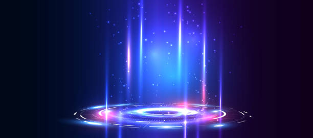 istock Portal and hologram science futuristic technology 2072166240