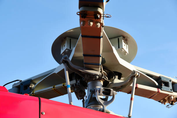 Rotor hub and rotor blade roots of a modern civilian transport helicopter