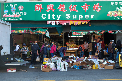 San Francisco, United States of America - 28 September 2023: Situation at San Francisco Chinatown market