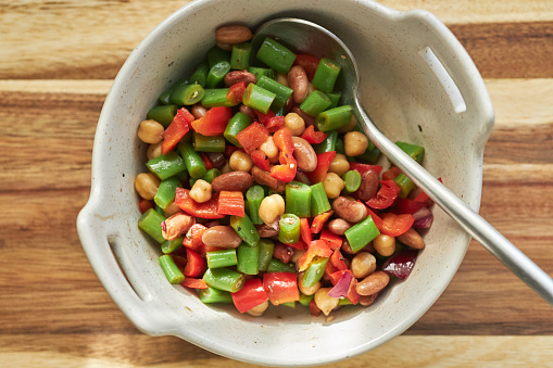 homemade bean salad