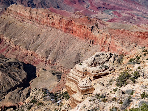 Beautiful canyon view of the Grand Canyon National Park.