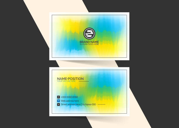 istock Minimalist Business Card Design Template. Modern Visiting Card  with corporate logo and mockup 2072246071