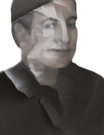 Photo of crumpled paper in the shape of a man
