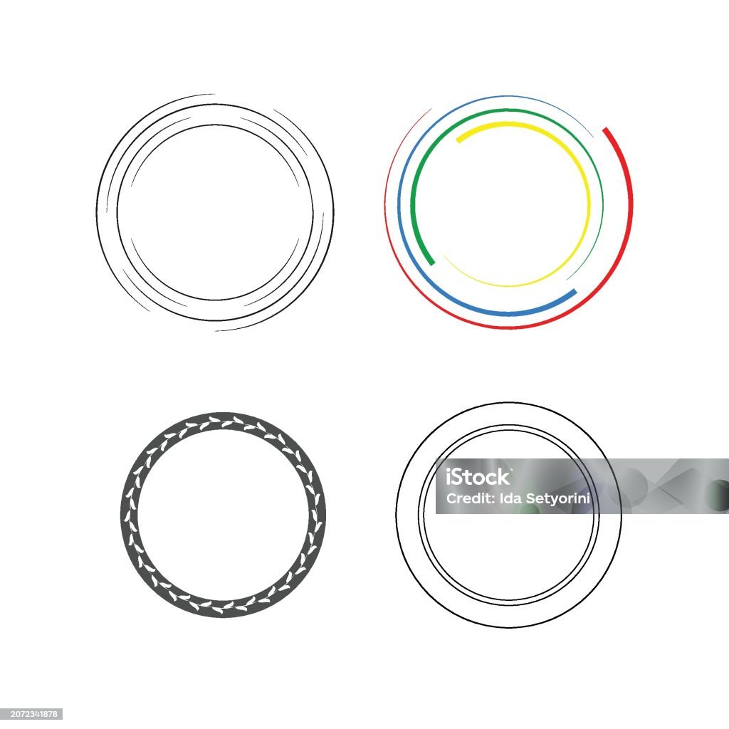 Circular Rounded Circular Round Frame Logo Stock Illustration - Download Image Now ...
