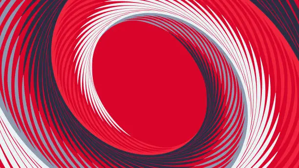 Vector illustration of Abstract spiral red color dotted urgency background.