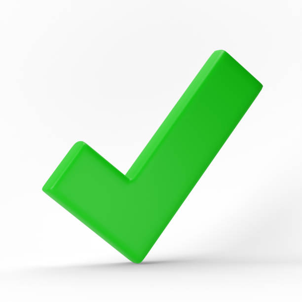 istock Like or correct symbol, checkmark button, mobile app icon. Icon isolated on transparent background 3d render illustration 2072382967