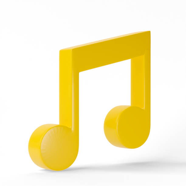 istock Music note, musical sound. 3d render cartoon style. Icon isolated on transparent background 2072382974