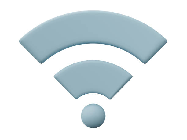 istock Wifi internet sign icon isolated on white background. 3D Render 2072383143