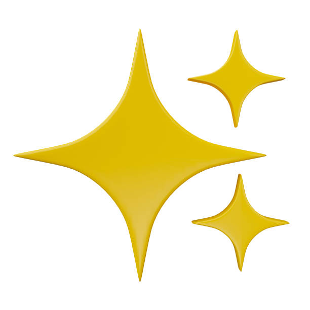 istock 3D Yellow star isolated on white background. 2072384396