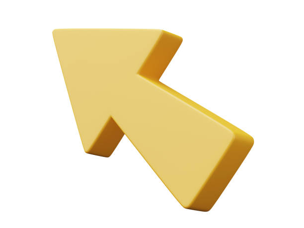 istock Yellow Arrow pointing isolated on white background. 3D Render. 2072384920