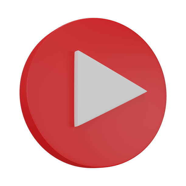 istock 3d render illustration. Play button isolated on transparent background. Video media player 2072385444