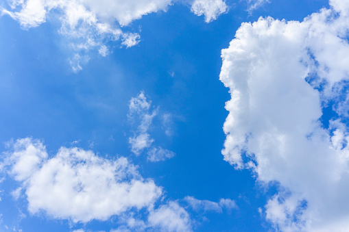 Refreshing blue sky and cloud background material