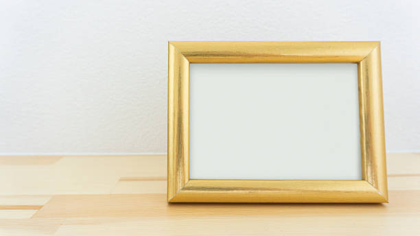 istock Photo stand placed on a wooden shelf 2072431530