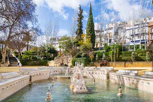 The Fuente del Rey are outstanding fountains with groups of sculptures, built by Remigio del Mármol​ in 1803 to take advantage of the waters of the nearby spring Fuente de la Salud