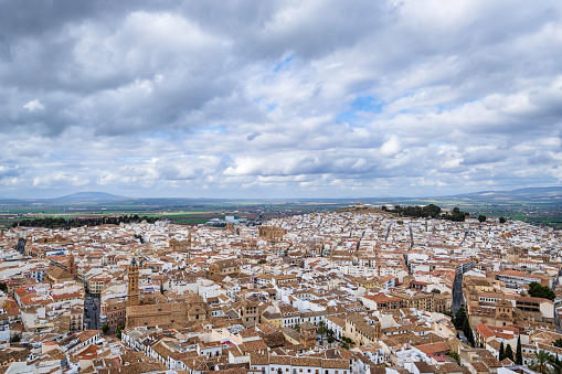 Panoramic view on the historic district of Antequera, rich in churches and monasteries, palaces and stately houses