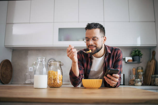 istock Enjoying your morning meal. 2072677031