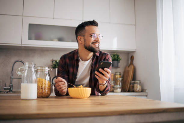 istock Enjoying your morning meal. 2072677542
