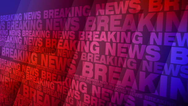 Modern breaking news text abstract background for worldwide news with global report and creative typography Presentation of breaking news text abstract background with worldwide news, design, and modern infographic style breaking news stock pictures, royalty-free photos & images