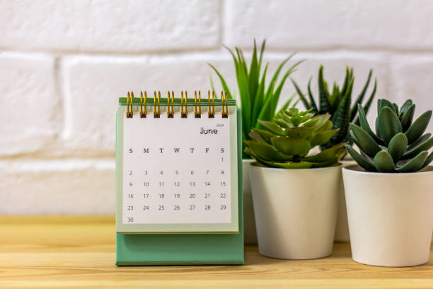 istock Desk calendar for June 2024 in the workplace., 2072718692