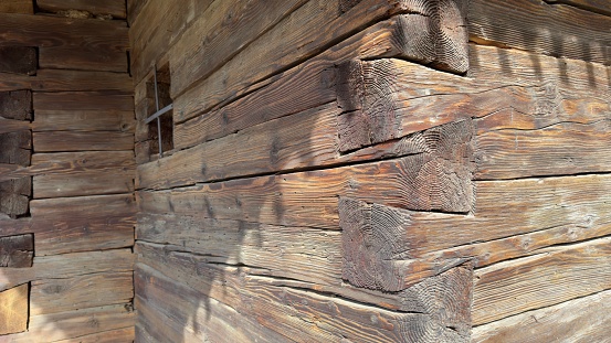 More than 100 years old wooden wall joining technique