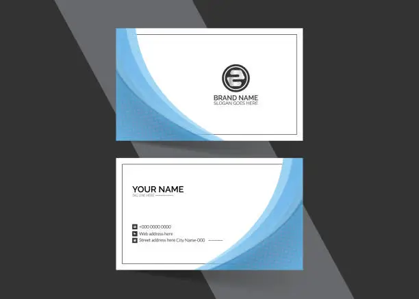 Vector illustration of Abstract business card template layout