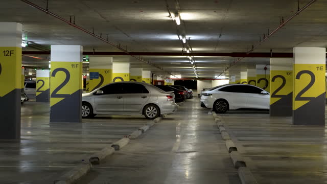 Underground parking lot.