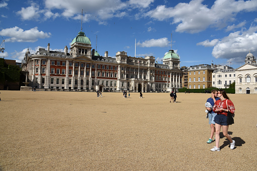 The Admiralty buildings complex lies between Whitehall, Horse Guards Parade and The Mall and includes five inter-connected buildings. Captured during summer season