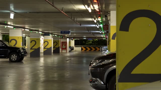 Underground parking lot.
