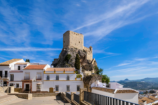 The Arab Castle of Olvera, rebuilt in the 13th century, is one of the main historic landmarks of this characteristic town set atop a spur in the mountains of Cadiz