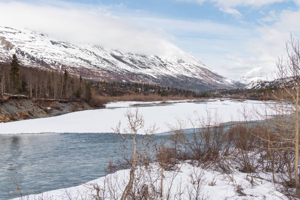 istock Tsaina River with snow capped mountains, Alaska, USA 2072917242