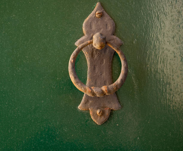 istock Ancient door knocker dating back to the 19th century. Copyspace around. 2072970896