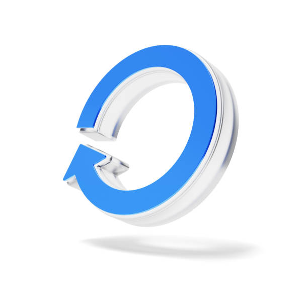 istock Circle arrows. Backup, Period, continue, reverse 3d icon. Isolated on white background. 2073041728