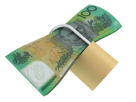Australian money finance insurance safe lock