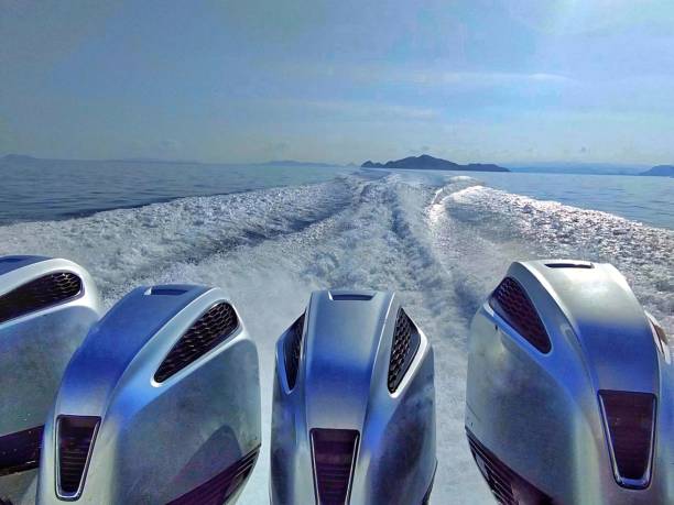 istock Sea waves of high speed boat engine 2073064126